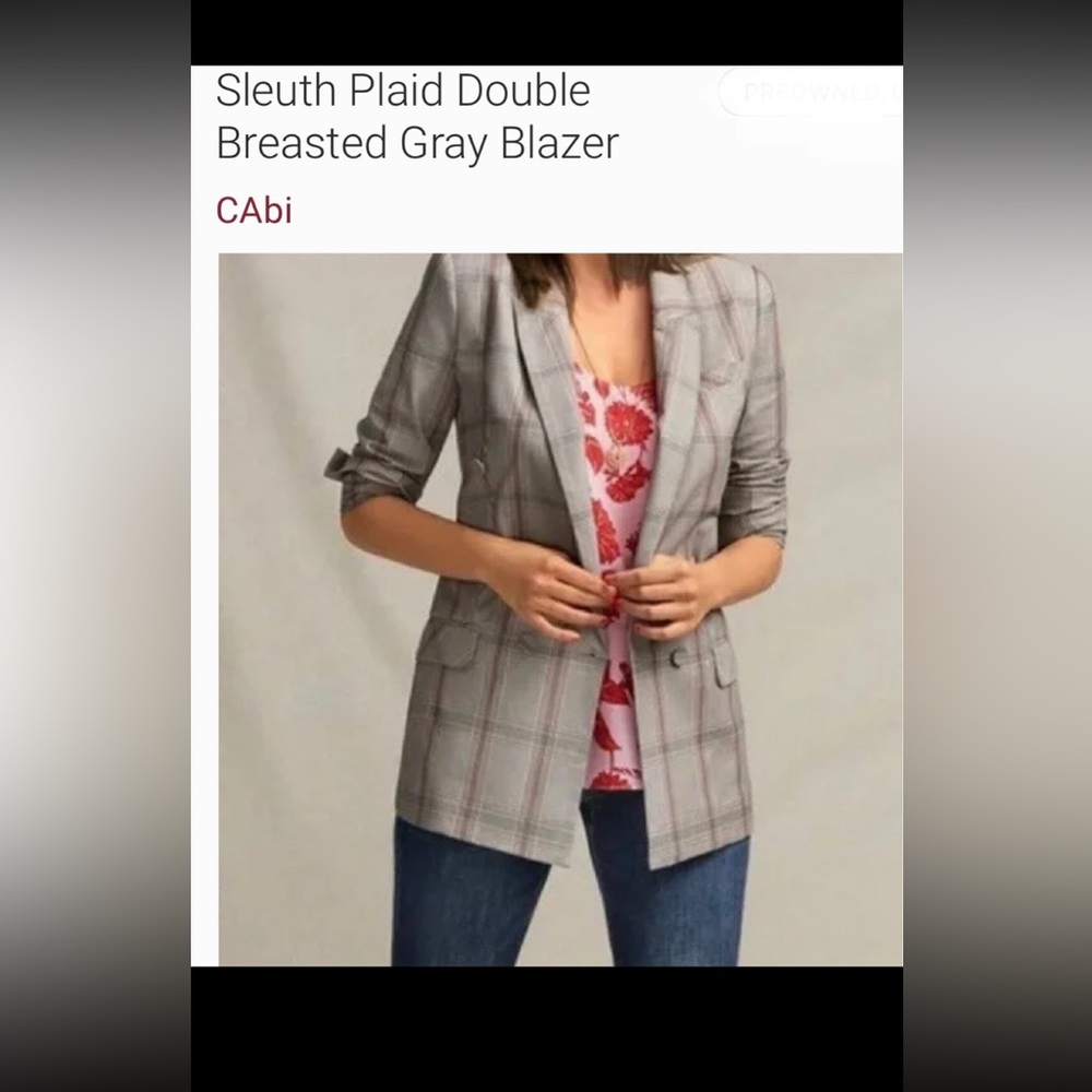 Cabi sleuth plaid blazer